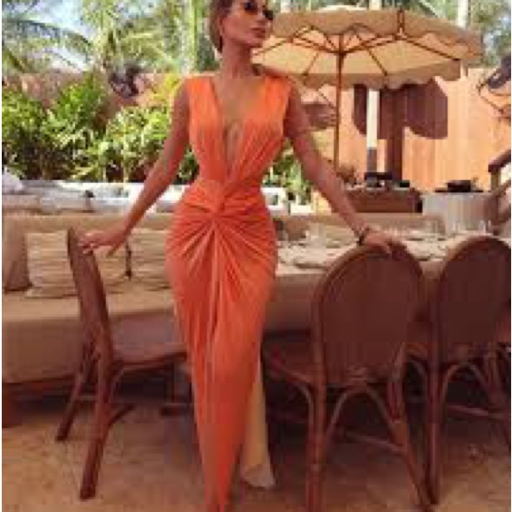 BAOBAB MIA Orange Evening Gown